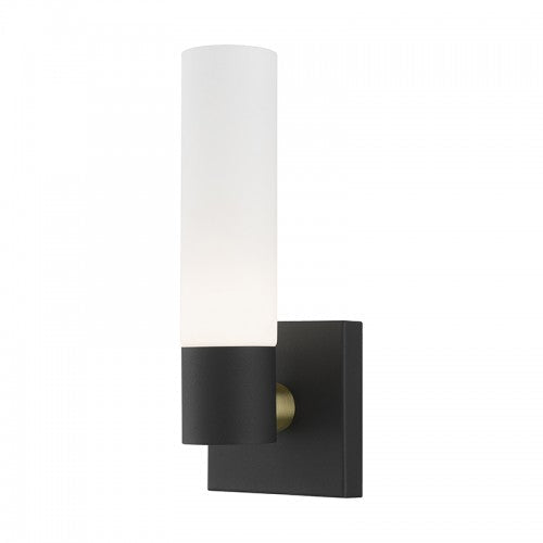 1 Light Textured Black ADA Single Sconce Livex