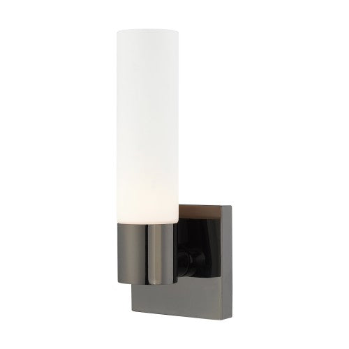 1 Light Black Chrome ADA Wall Sconce Livex