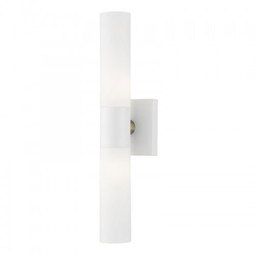 2 Light Textured White ADA Vanity Sconce Livex