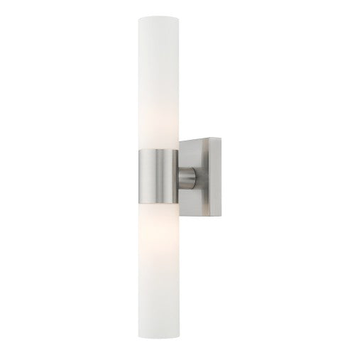 2 Light Brushed Nickel ADA Bath Light Livex