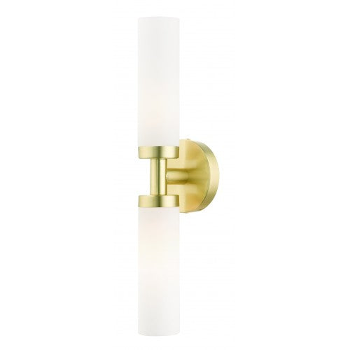 2 Light Satin Brass ADA Vanity Sconce Livex