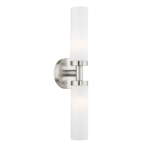 2 Light Brushed Nickel ADA Bath Light Livex