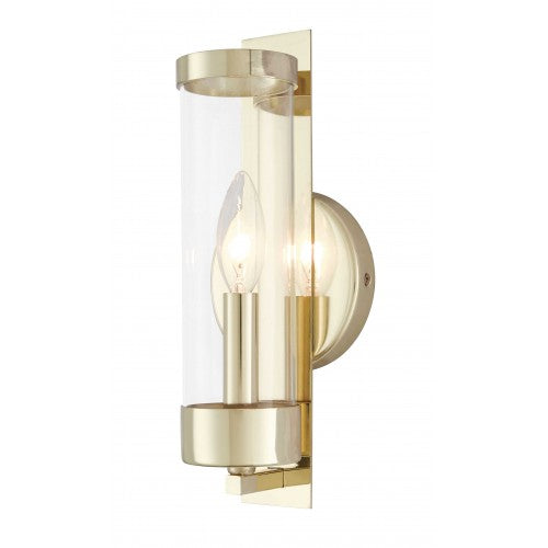 1 Light Polished Brass ADA Wall Sconce Livex