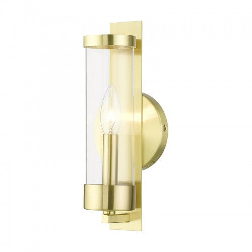 1 Light Satin Brass ADA Single Sconce Livex