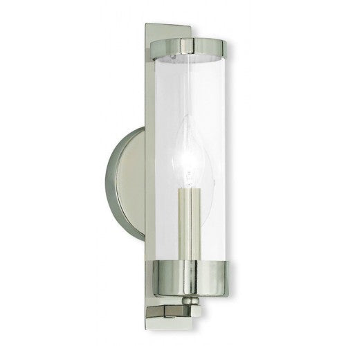 1 Light Polished Nickel Wall Sconce Livex