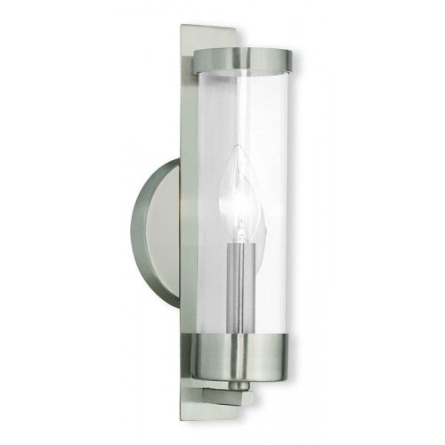 1 Light Brushed Nickel Wall Sconce Livex