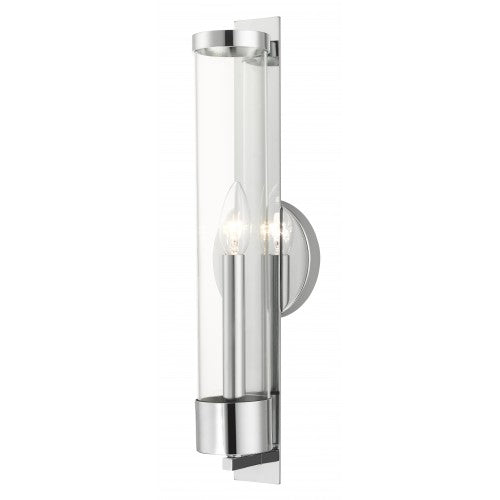 1 Light Polished Chrome ADA Single Sconce Livex