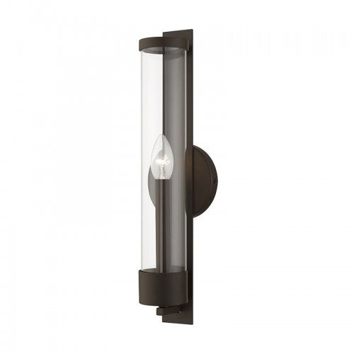 1 Light Bronze Tall ADA Single Sconce Livex