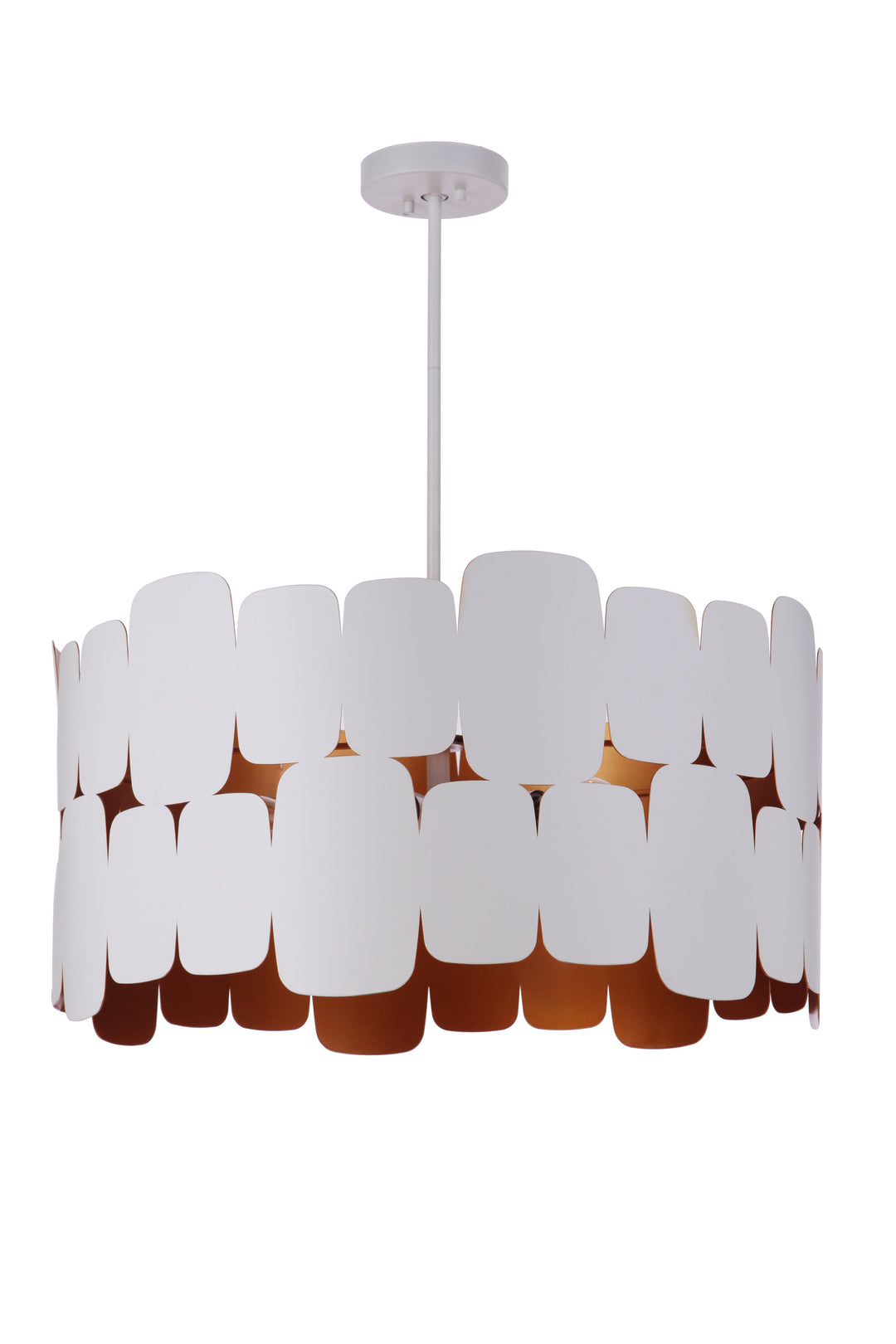 CRAFTMADE Sabrina 5 Light Pendant in Matte White/Gold Luster