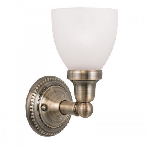 1 Light Antique Brass Bath Light Livex