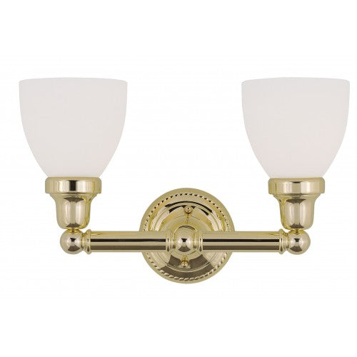 2 Light Polished Brass Bath Light Livex