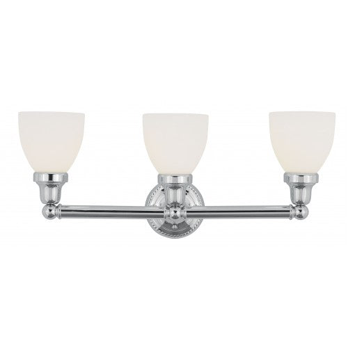 3 Light Polished Chrome Bath Light Livex