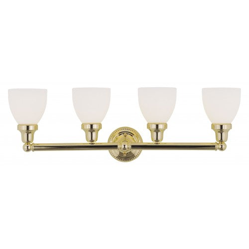 4 Light Polished Brass Bath Light Livex