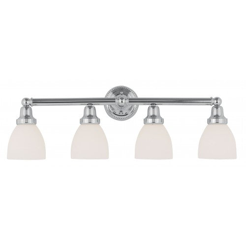 4 Light Polished Chrome Bath Light Livex