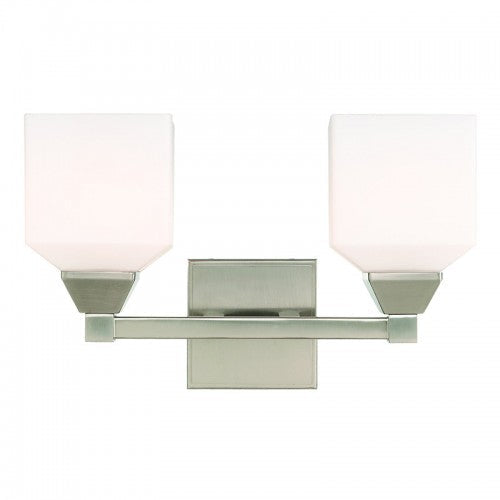 2 Light Brushed Nickel Bath Vanity Livex