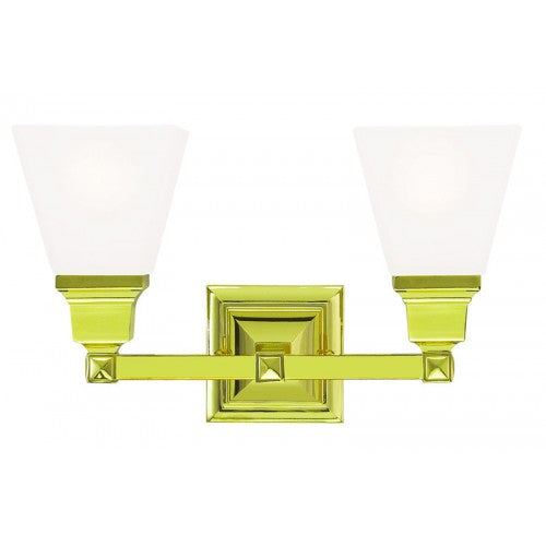 2 Light Polished Brass Bath Light Livex