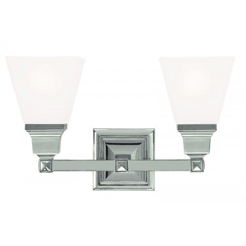 2 Light Polished Nickel Bath Light Livex