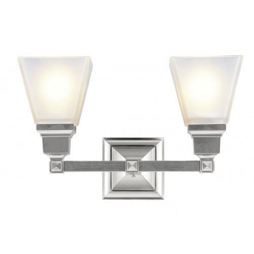 2 Light Brushed Nickel Bath Light Livex