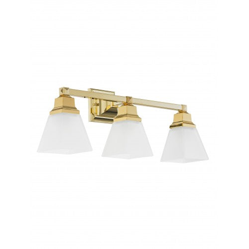 3 Light Polished Brass Bath Light Livex