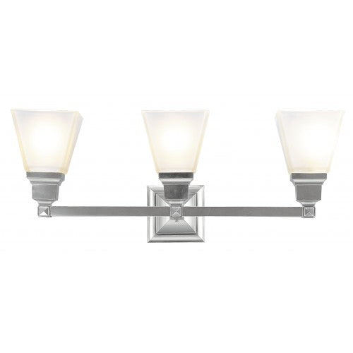 3 Light Brushed Nickel Bath Light Livex