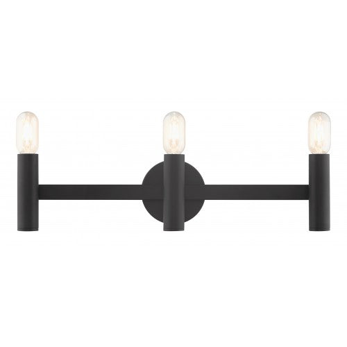 3 Light Black ADA Vanity Sconce Livex