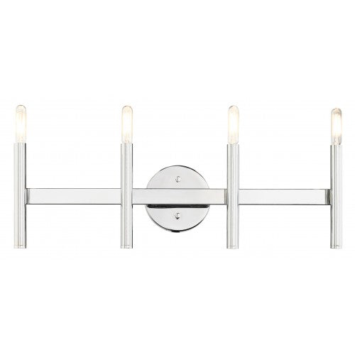 4 Light Polished Chrome ADA Vanity Sconce Livex