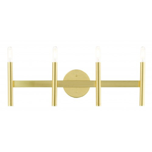 4 Light Satin Brass ADA Vanity Sconce Livex