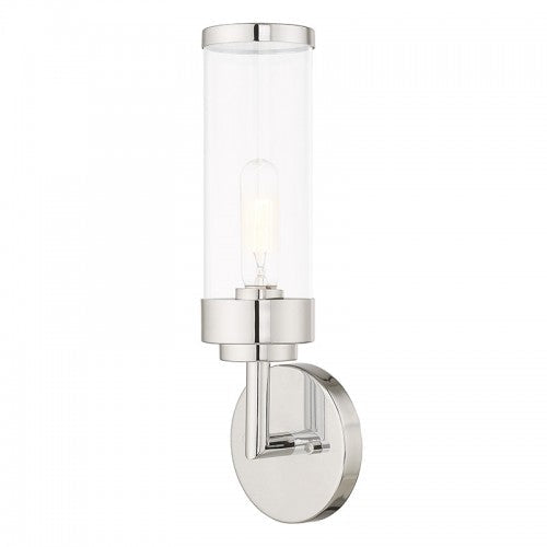 1 Light Polished Chrome ADA Wall Sconce Livex