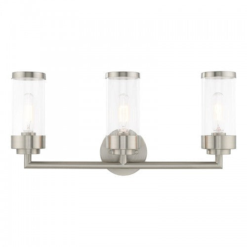 3 Light Brushed Nickel Bath Vanity Livex