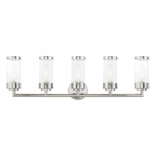 5 Light Polished Chrome Bath Vanity Livex