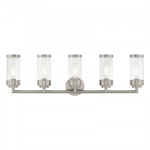 5 Light Brushed Nickel Bath Vanity Livex