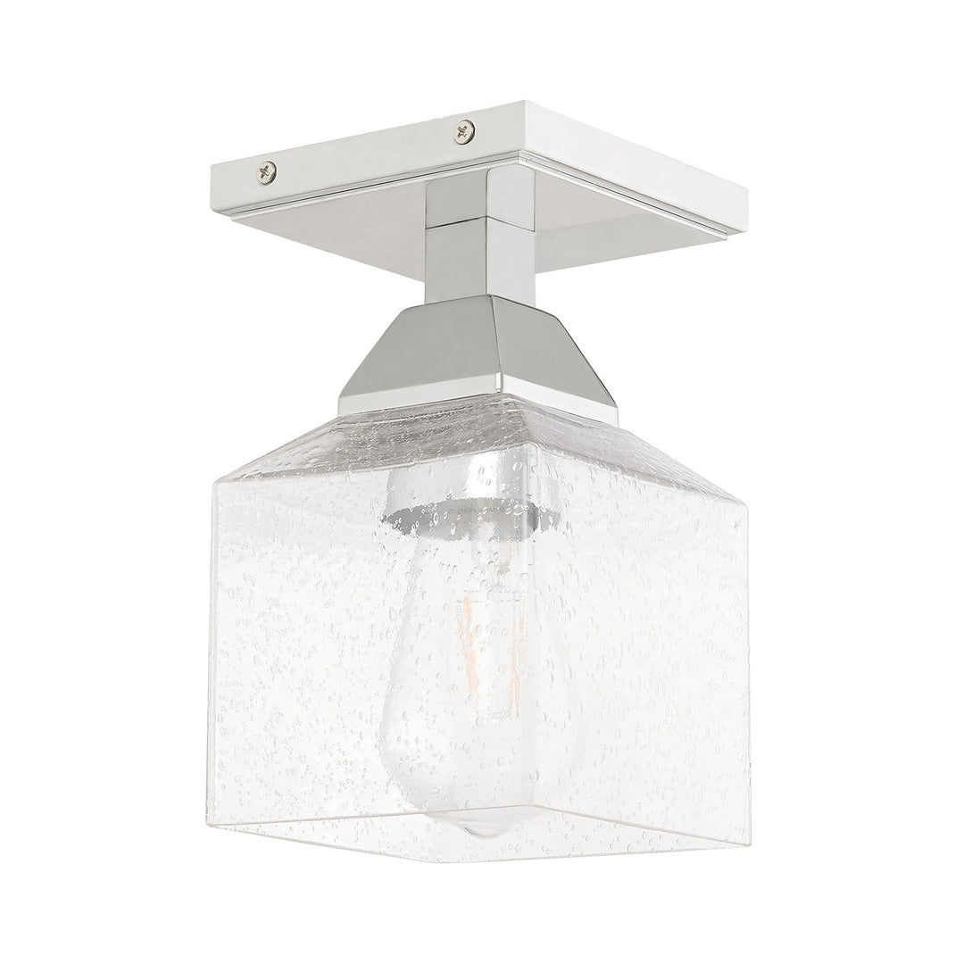 1 Light Polished Chrome Ceiling Mount Livex