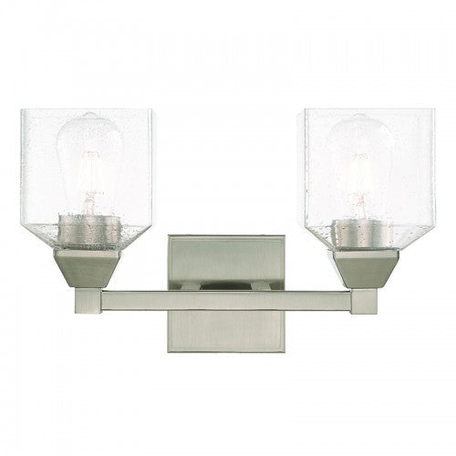 2 Light Brushed Nickel Bath Vanity Livex