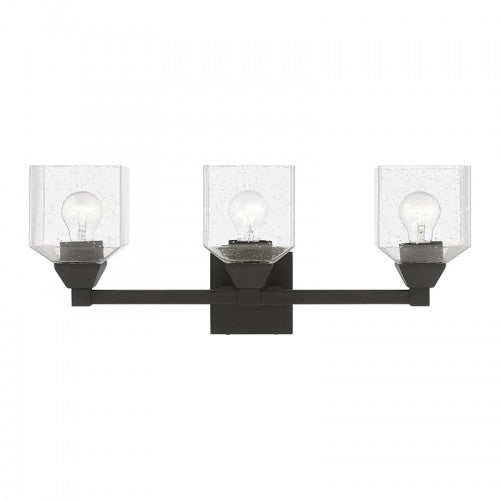 3 Light Black Vanity Sconce Livex