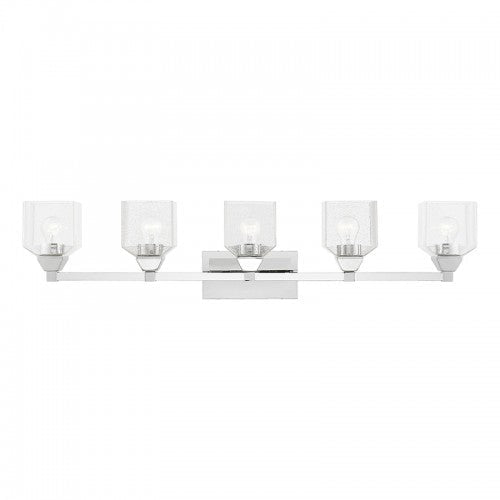 5 Light Polished Chrome Vanity Sconce Livex