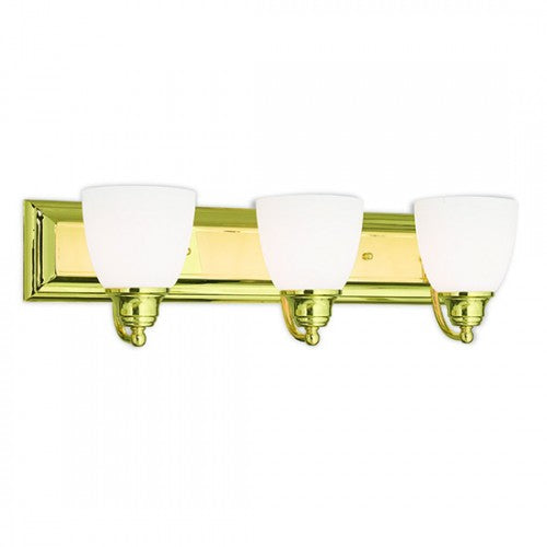 3 Light Polished Brass Bath Light Livex