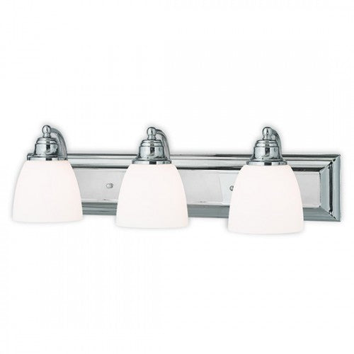 3 Light Polished Chrome Bath Light Livex