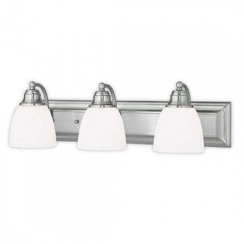 3 Light Brushed Nickel Bath Light Livex