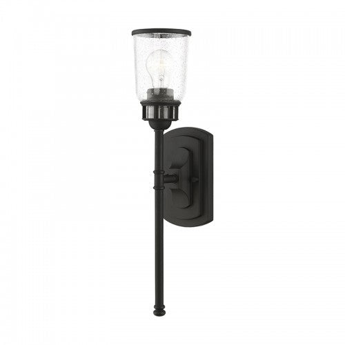 1 Light Black Large Single Sconce Livex