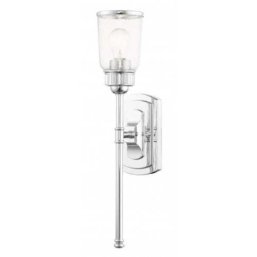 1 Light Polished Chrome Single Sconce Livex