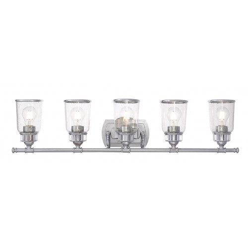 5 Light Polished Chrome Bath Vanity Livex