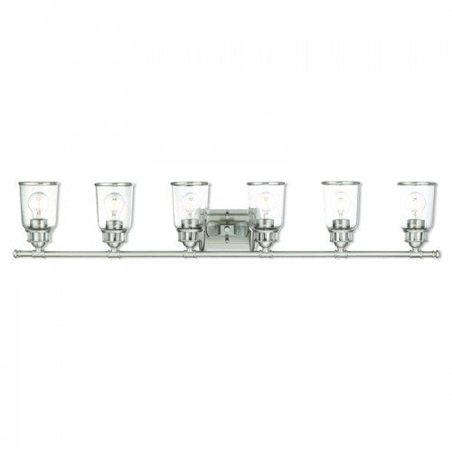 6 Light Brushed Nickel Bath Vanity Livex