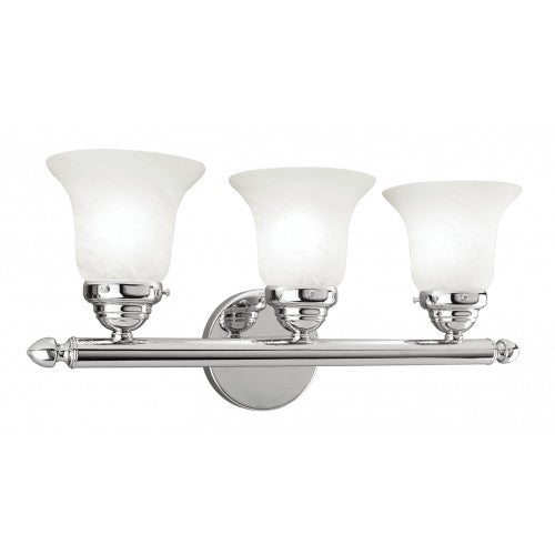 3 Light Polished Chrome Bath Light Livex