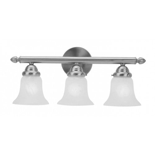 3 Light Brushed Nickel Bath Light Livex