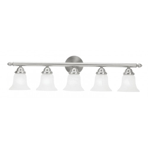 5 Light Brushed Nickel Bath Light Livex