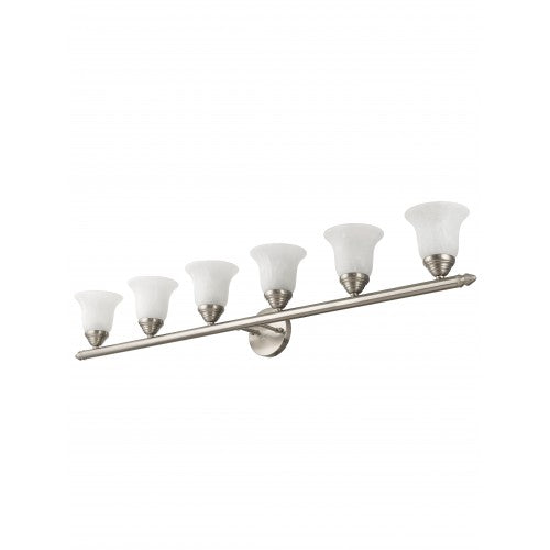 6 Light Brushed Nickel Bath Light Livex