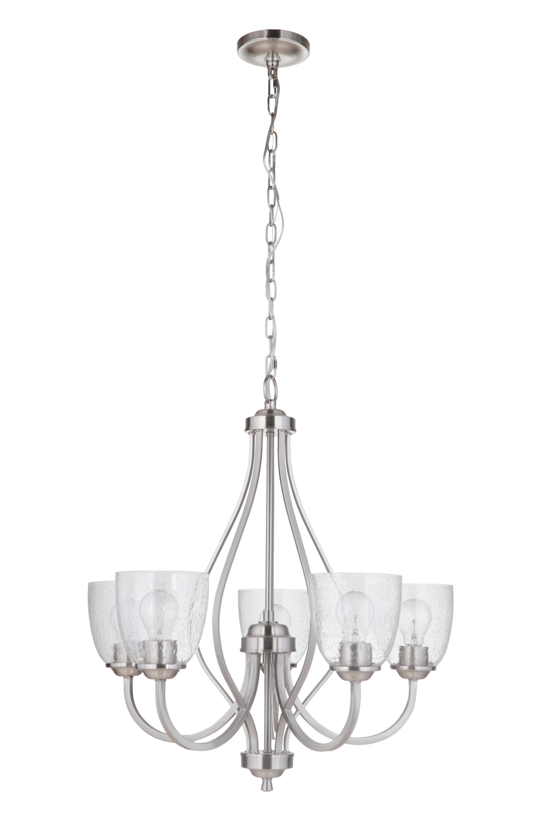 CRAFTMADE Serene 5 Light Chandelier in Brushed Polished Nickel