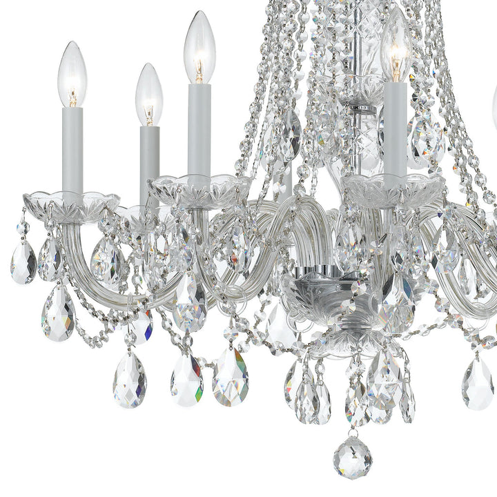 Traditional Crystal 8 Light Spectra Crystal Polished Chrome Chandelier Crystorama