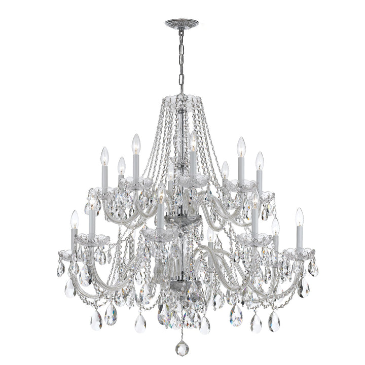 Traditional Crystal 16 Light Spectra Crystal Polished Chrome Chandelier Crystorama