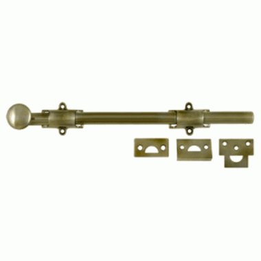 12 Inch Deltana Heavy Duty Surface Bolt (Antique Brass Finish) DELTANA